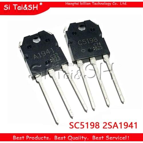 4PCS 2pairs 2SC5198 2SA1941 TO3P (2PCS A1941 + 2PCS C5198) TO-3P Transistor original authentic
