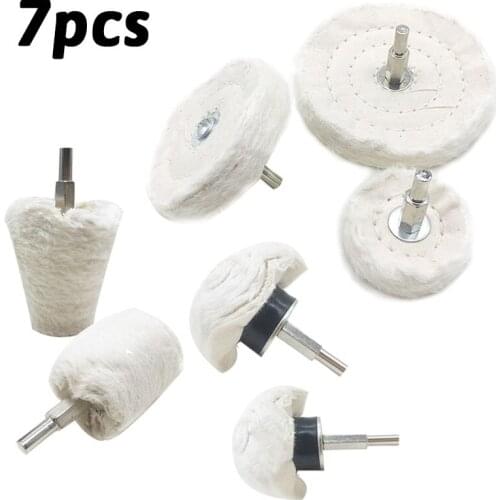 7PCS Buffing Pad Polishing Mop Wheel Pads For Drill Kit Buffer Polish Wheels For Car Polishing