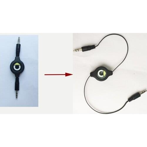 3.5mm Audio Cable Male-Male AUX Cable Car Stickers For Mercedes Smart Fortwo Forfour 450 451 452 453 454 Car Accessories