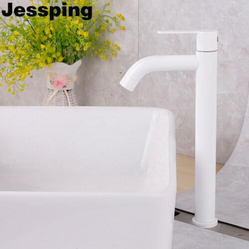 White color bathroom basin faucet tap deck mounted and table mounted
