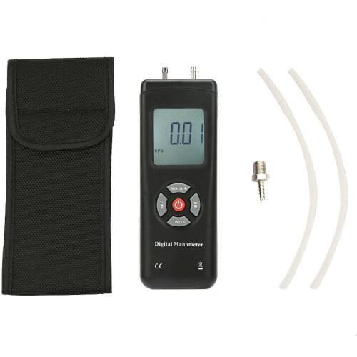 5psi LCD Digital Differential Pressure Gauge with 11 Measurement Selectable Units Gas Manometer Tester Meter