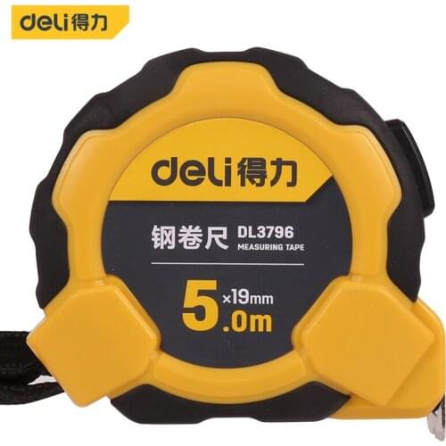 Deli Rubber Plastic Steel Tape Measure Tape Measure Precision Durable Measuring Ruler Tape Precise Retractable Flexible