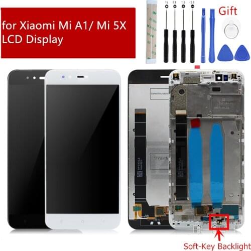 For Xiaomi Mi A1 LCD Display Touch Screen Digitizer Assembly with Frame for Xiaomi Mi 5X display replacement Repair Spare Parts