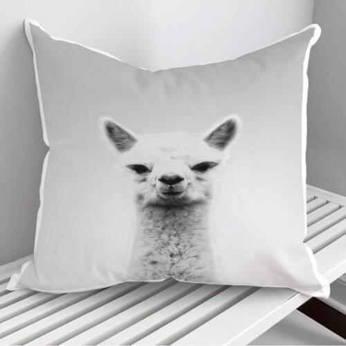 Alpaca Throw Pillows Cushion Cover On Sofa Home Decor 45*45cm 40*40cm Gift Pillowcase Cojines Dropshipping