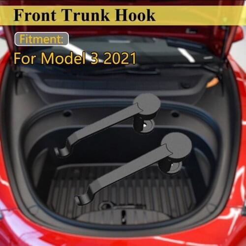 For Tesla Model 3 2021 Front Trunk Hook Trunk Grocery Bag Hook Luggage Hook Interior Accessories