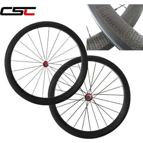 Dimple surface carbon wheelset 25mm Wide 50mm carbon clincher road bike wheels