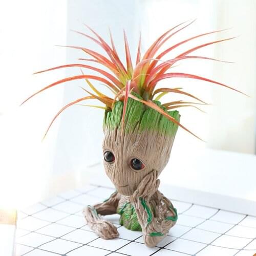 Multifunction Sundries Storage Home Decoration Ornaments Groot Flower Pots Miniature Model Storage Container Artware Kids Toys