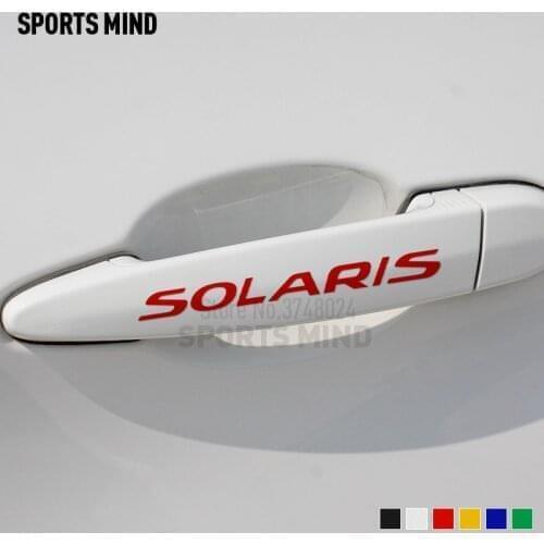 10 Sets Customization For Hyundai Solaris Exterior Accessories Door Handle Car Sticker Decal Automobiles Car Styling