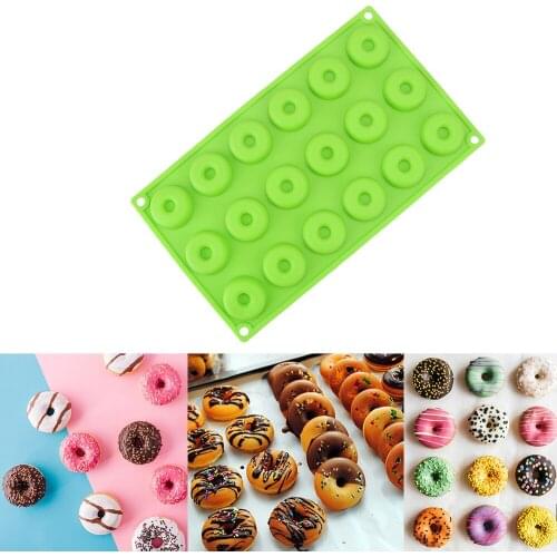 NICEYARD Biscuit Cake Molds 18-Cavity Mini Chocolate/ Donut Silicone Mold Donut Dessert Baking Pan Silicone Mould Kitchen Tool