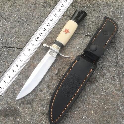 Russian Nkvd Ussr Finka NKVD Outdoor Survival Hunting Bowie Knives Camping Fixed Blade Straight Tactical knifes Camping Knife