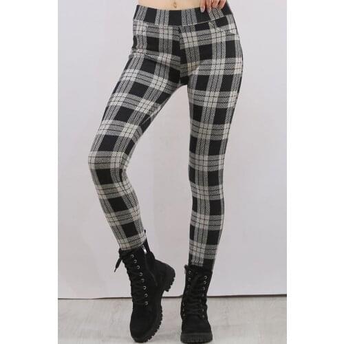 Stamp Leggings Siyahgri - 4580.1098