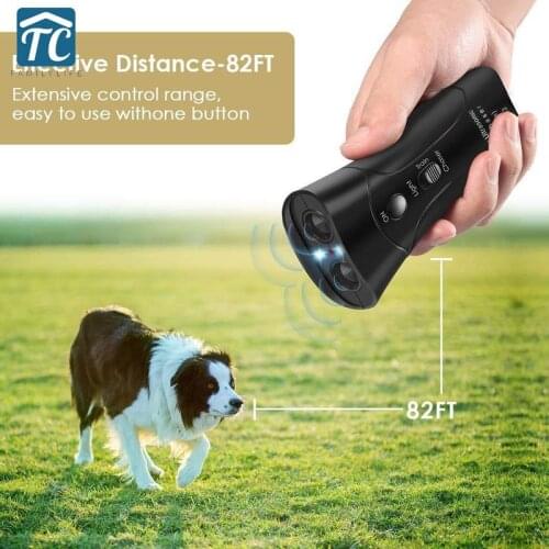 Pet Dog Repeller Anti Barking Stop Bark Training Device Trainer LED Ultrasonic 3 in 1 Anti Barking Ultrasonic Repeller Control