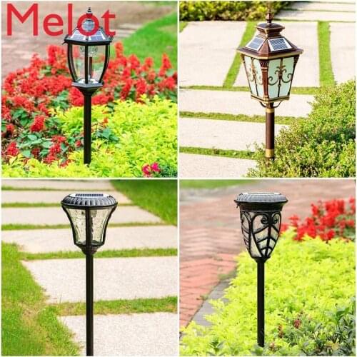 Solar Outdoor Lawn Ground Plugged Light Street Lamp Dark Automatic Light High Poled Lamp Waterproof Lamp