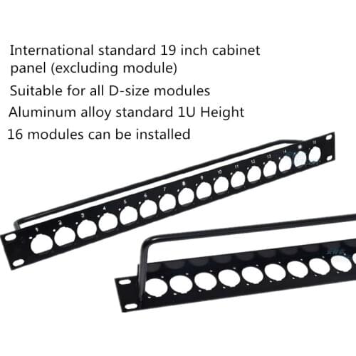 High quality 1U Penn Elcom Rack Panel Punched for 16 way 19"inch