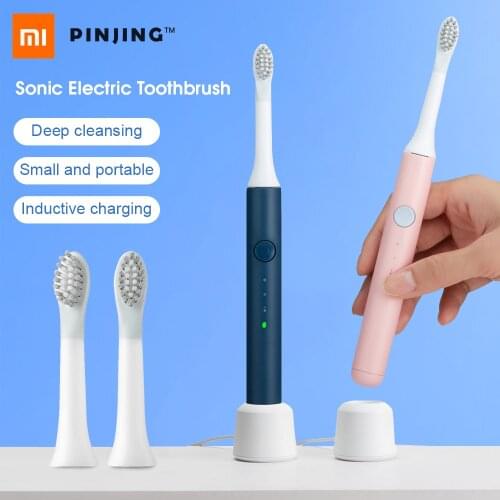 Xiaomi PINJING Electric Toothbrush Sound Wave Smart Brush Ultrasonic Whitening Waterproof Rechargeable Deep Cleaning Teeth Brush