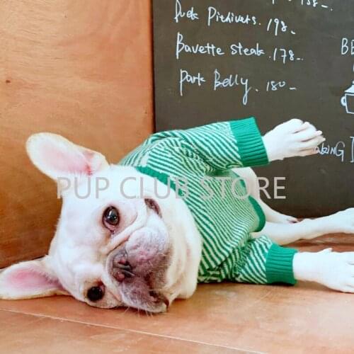 Winter Pet Dog Sweater For Small Medium Dogs Striped Dog Hoodie New Style Warm French Bulldog Clothes Pug Costume PDC0179