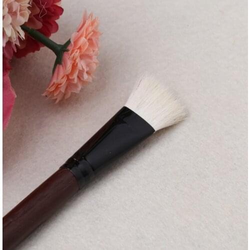 6Pcs Flat Painting Brushes Set Artist Wool Hair Watercolor Acrylic Oil Drawing E56C
