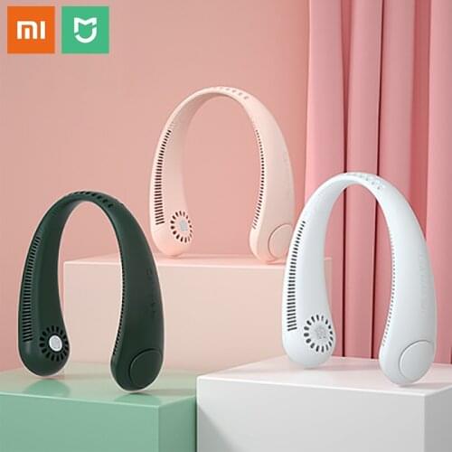 XIAOMI MIJIA Fan Bladeless Fan Bladeless Neck Fan Usb Charging Lazy Mute Mini Hanging Neck Small Fan Cooling Fan
