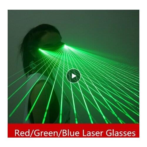 Free shipping Red/Green/Blue Laser Glasses Performance glasses Laser dance performance props Creative stage props