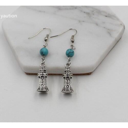 Elegant Vintage Small Antique Silver Cute 3D pagoda Earrings