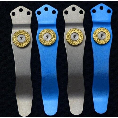 Custom Made Titanium Pocket Clip - 3 Holes Custom Clip For Benchmade Knives griptilian Clip Emerson CQC-7 Pocket Clip