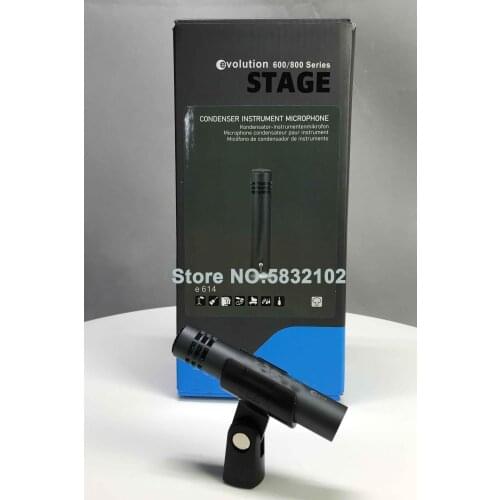 Free Shipping High quality E614 Condenser Instrument Microphone,cardioid Microfonos,Microfono with clamp for Hot selling