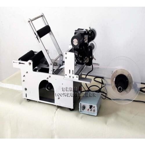 LT-50D Semi-Automatic Round Bottle Labeling Machine Labeler with Date Printer Label Printing Machine
