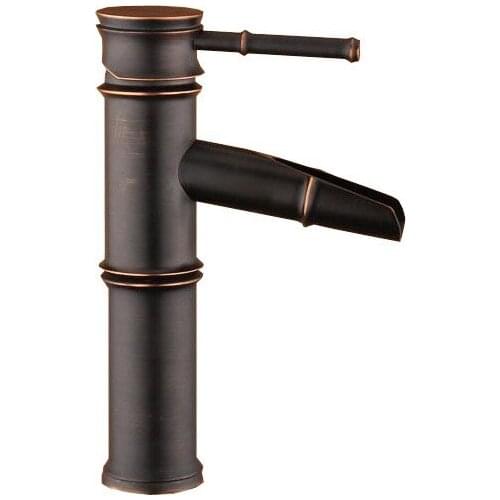Oil Rubbed Bronze Single Handle Bamboo Style Bathroom Vessel Sink Basin Faucet Mixer Taps anf042