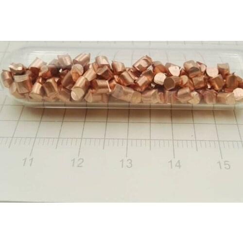 Copper metal beads - 10 grams 99.99% purity - sealed in ampoule under argon