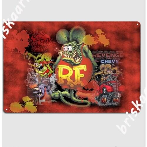 Tales Of The Rat Fink Metal Signs Cinema Kitchen Living Room Poster Racing Monsters Metal Posters Laundry Room Decor