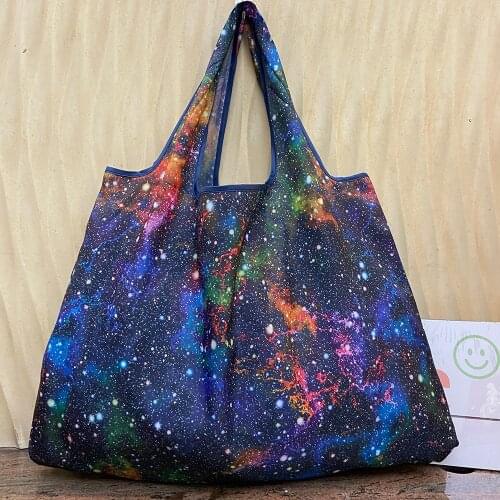 Foldable shopping bag thick nylon handbag eco bag large reusable womens Handbag Shoppers shoulder bag
