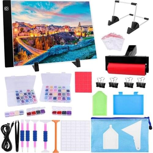 A4 LED Diamond Painting Light Pad Kit,Light Board For Diamond Painting Accessories,Painting Tools Set For 5D Diamond Art