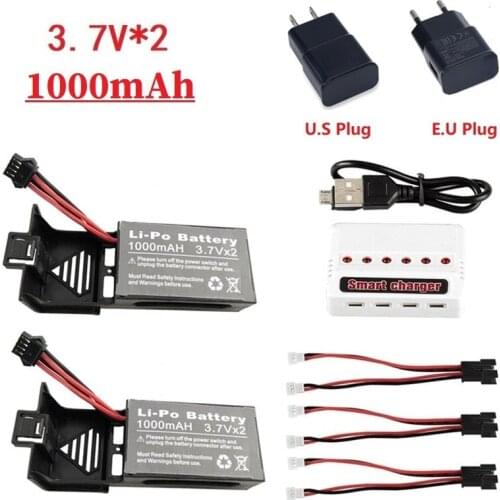 Original 7.4v 1000MAH Li-Po battery with charger for Udi U842 U842 U842 U842-1 U818S RC Quadcopter drone spare parts