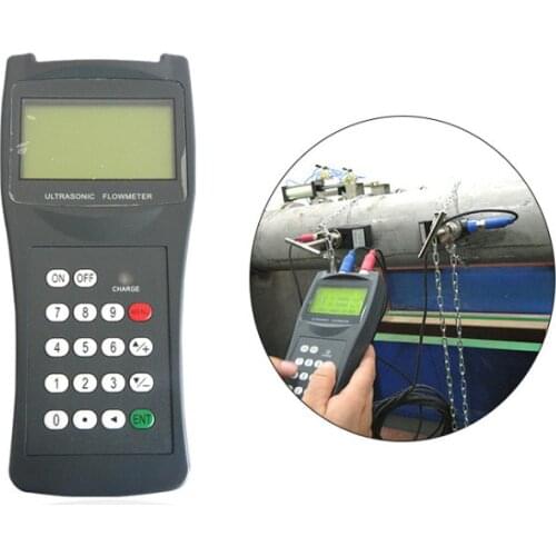 TDS-100H Portable Handheld Ultrasonic Flow Meter With Clamp On Sensor M2(DN50-700mm 0~160℃) Water Flowmeter