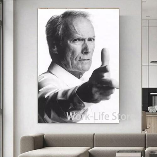 Modern Canvas Painting Clint Eastwood Posters Modern Paintings for Living Room Wall Pictures Home Decoration Cuadro