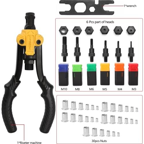 Labor-saving Hand Riveter BT-617 Manual Rivet Machine Riveting Tools with Nut Dies M3-M10 or BT-606 Tools
