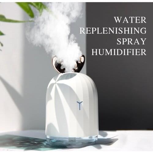 Home Appliances USB Humidifier 220ml Cute Pet Ultrasonic Cool Mist Aroma Air Oil Diffuser Romantic Color LED Lamp Humidificador