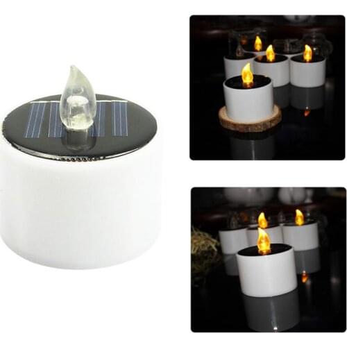 Waterproof Electric Candle Simulation Flameless Solar Powered LED Candle Light