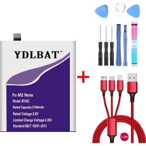 YDLBAT 3100mAh BT42C Battery for Meizu M2 Note for Meilan Note 2