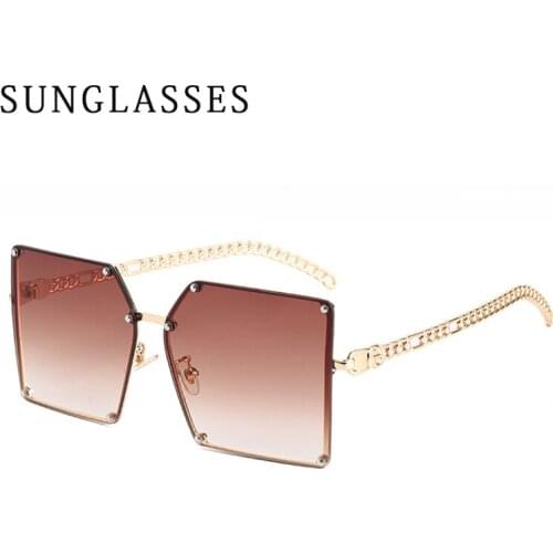 Big Box Hollow Sunglasses Personality Fashion Womens Trend Anti-Ultraviolet Gafas De Sol Box Hollow Para Mujer