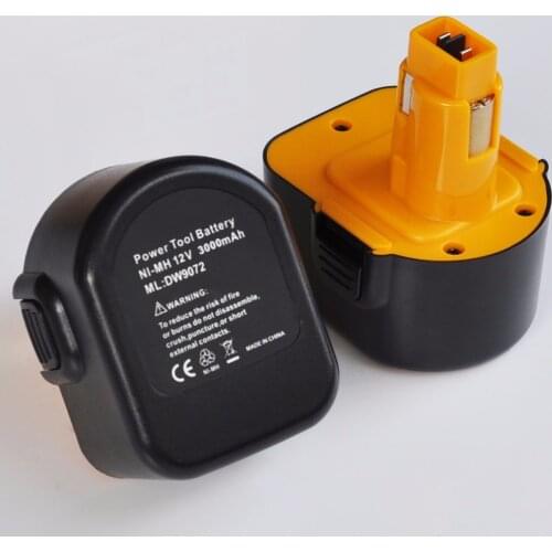 1-2PCS 3000mah 12V Ni-MH Rechargeable Battery pack for Dewalt cordless Electric drill screwdriver DW953K DW953K DW052K DC740K
