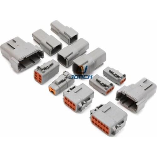 1 Sets Deutsch DTM Series 2-12P Male Female Auto Waterproof Connector With Terminals Automotive Sealed Plug