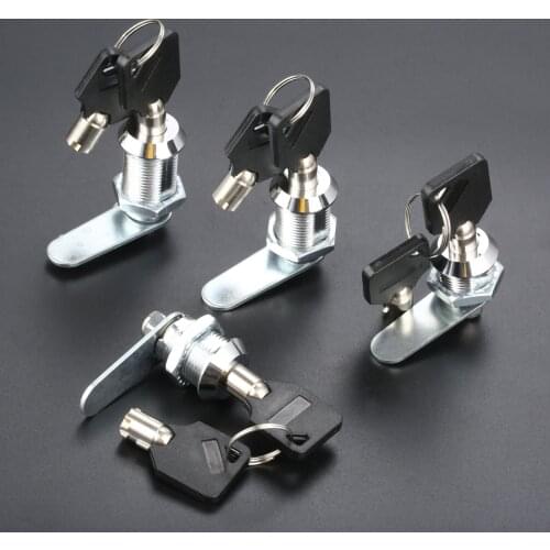 1pc Drawer Tubular Cam Lock 16/20/25/30mm For Door Mailbox Cupboard Cabinet +2Pcs Keys +Locking Plate Furniture Hardware Home