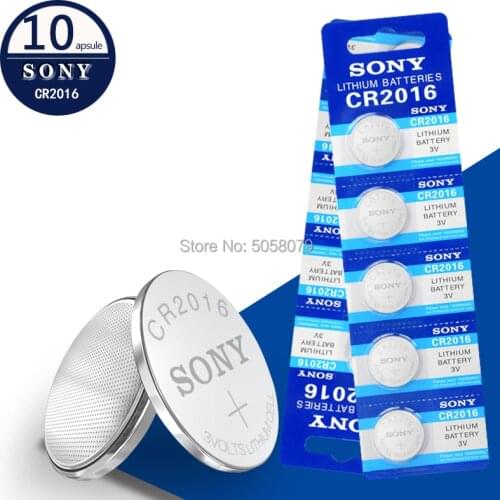 10 Pcs For Sony CR 2016 3V Lithium Coin Cells Button Battery DL2016 KCR2016 CR2016 LM2016 BR2016 High Energy Density