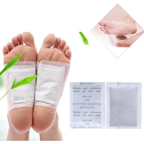 2 boxes=20pcs patches/lot Disposable Original Herbal Foot Detox Patch Wood Vinegar Feet Care Medical Patches Pads