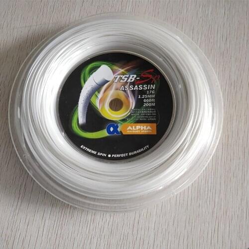 Alpha Tennis String -200m ASSASSIN 1.25mm Tennis String Machine Accessories TSB-SP