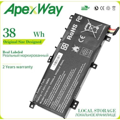 Apexway 7.5V 38WH C21N1333 Laptop Battery C21N1333 for ASUS TP550L TP550LA TP550LD TP550LJ TP550 TP550LA X4