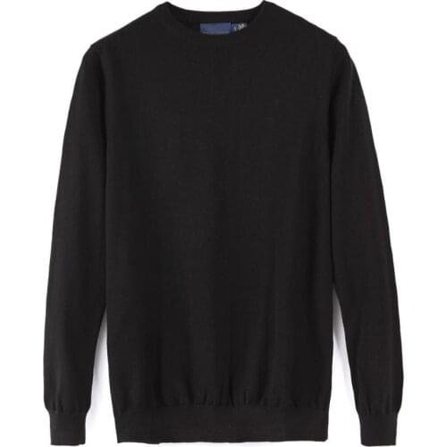 Free Shipping!Hot sale Simple solid color Crew Neck Mens Polo Sweater Brand Keep warm Sweater 100% Cotton Pullover