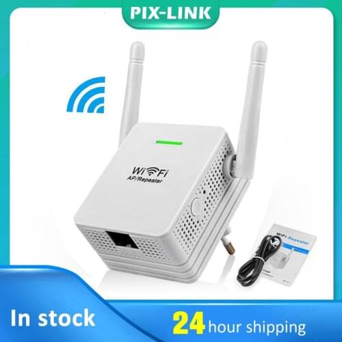 Wireless Repeater 300Mbps Network Router WiFi Signal Range Extender Booster Dual 2 DB Antennas US Plug 110V- 220V