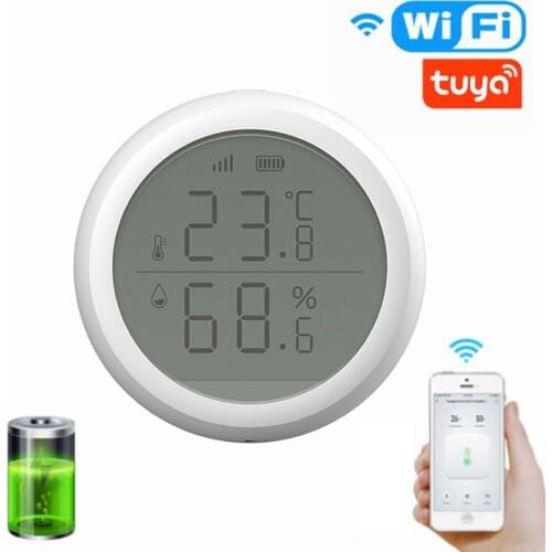 Tuya Zigbee Temperature And Humidity Sensor With LCD Screen Display With Battery Home Automation Scene Security Alarm Sensor
